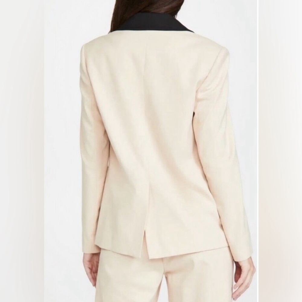 Alice + Olivia Bergen Double Breasted Blazer, Sepia/BLK - Picture 3 of 10